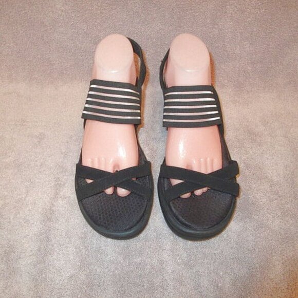 Skechers Cali Rumblers Sci Fi Wedge Sandals Size 11 Platform Slingback Heel Foam - Picture 2 of 9